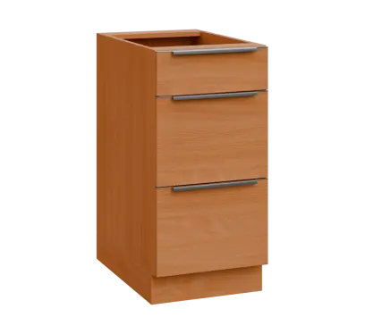 SIS - 4Z33 spodní skříňka, 3-zásuvková, 870x400x600, buk royal